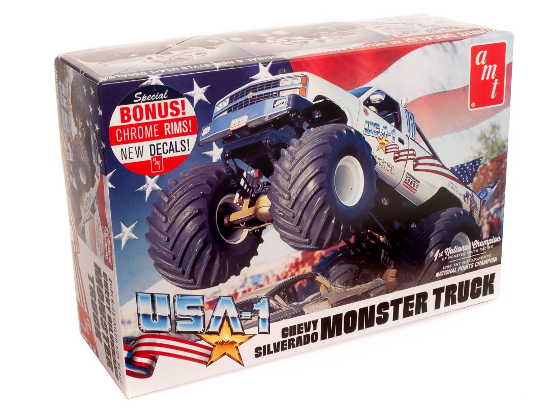 AMT USA1 Chevy Silverado Monster Truck 1/25 Model Kit (Level 2) on